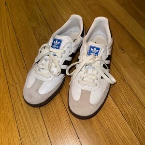 Adidas White and Tan Sneakers